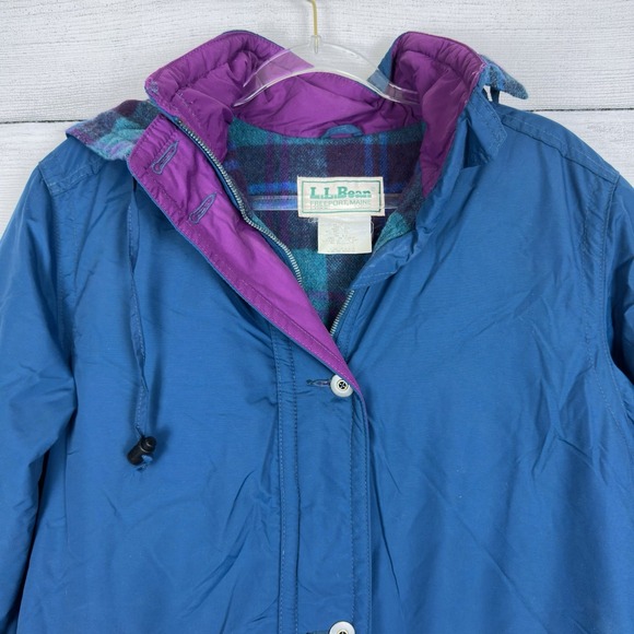 Vtg LL Bean 90s Jacket Womens Large Parka Coat Fleece Lined‎ Ski Outdoors Winter - Picture 2 of 9